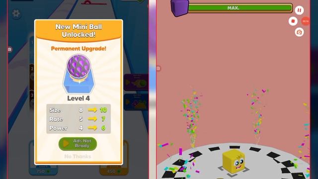 Satisfying Mobile Game/ hopping balls run 2048 vs happy cubes 2048 - jelly 2048 Gameplay New level смотреть онлайн