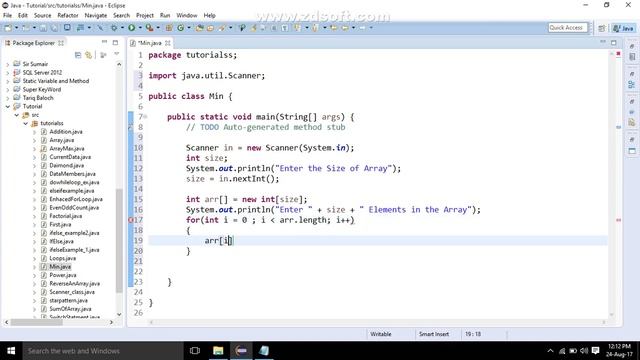 31.Finding Min Value in Array in Java смотреть онлайн