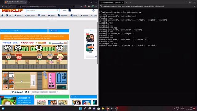 How to make python bot | python bot plays game | sushi go round смотреть онлайн