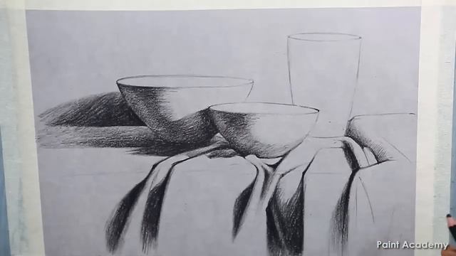 Oil Pastel Still Life Drawing : Dishes | step by step how to give strokes смотреть онлайн