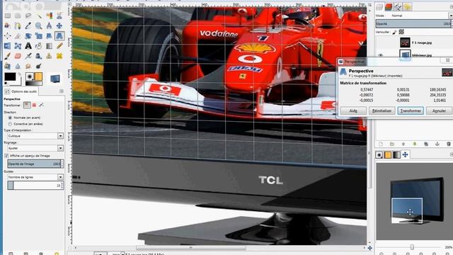 Outil de perspective de Gimp (2) смотреть онлайн