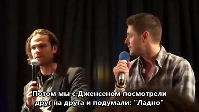 Дженсен Эклз и Джаред Падалеки  (о приколах на съёмках)  русские субтитры