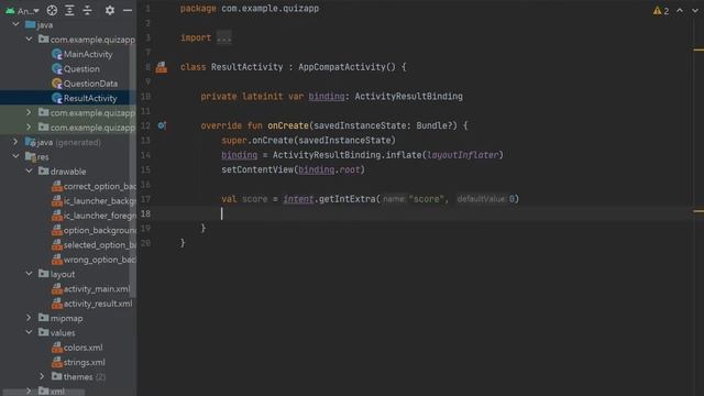 [안드로이드 코틀린] 간단한 퀴즈앱 만드는 방법 part5- 결과 화면 смотреть онлайн
