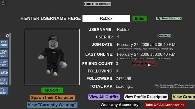 This roblox game can show when roblox users were last online.... - Roblox смотреть онлайн