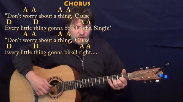 Three Little Birds (Bob Marley) Reggae Fingerstyle Guitar Cover Lesson with Chords/Lyrics смотреть онлайн