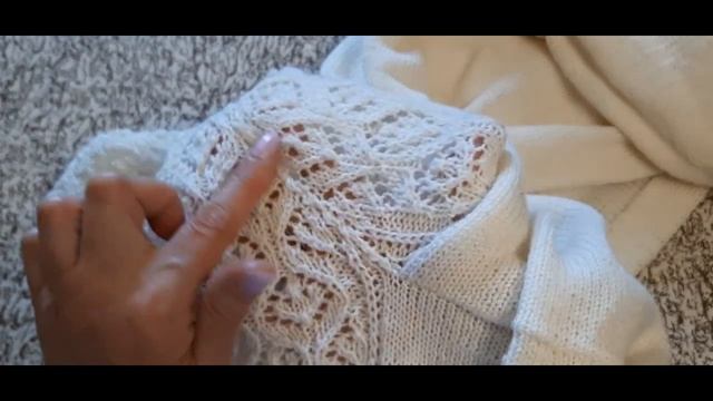 Пуловер с асимметричным ажуром ( 2 часть) смотреть онлайн