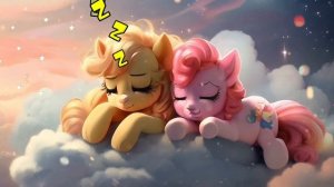 Эпплджек и Пинки Пай спят на облаке, колыбельная