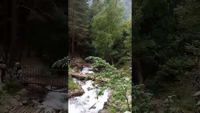 Водопад шумка, Теберда. смотреть онлайн