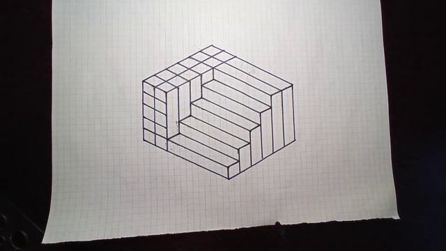 ОБЪЕМНАЯ 3 D ЛЕСЕНКА ПО КЛЕТОЧКАМ смотреть онлайн
