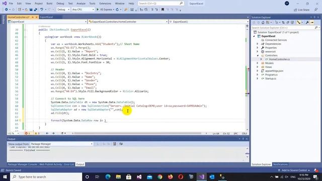ASP.NET C# - How to Export data from sql server to Excel 2020 смотреть онлайн