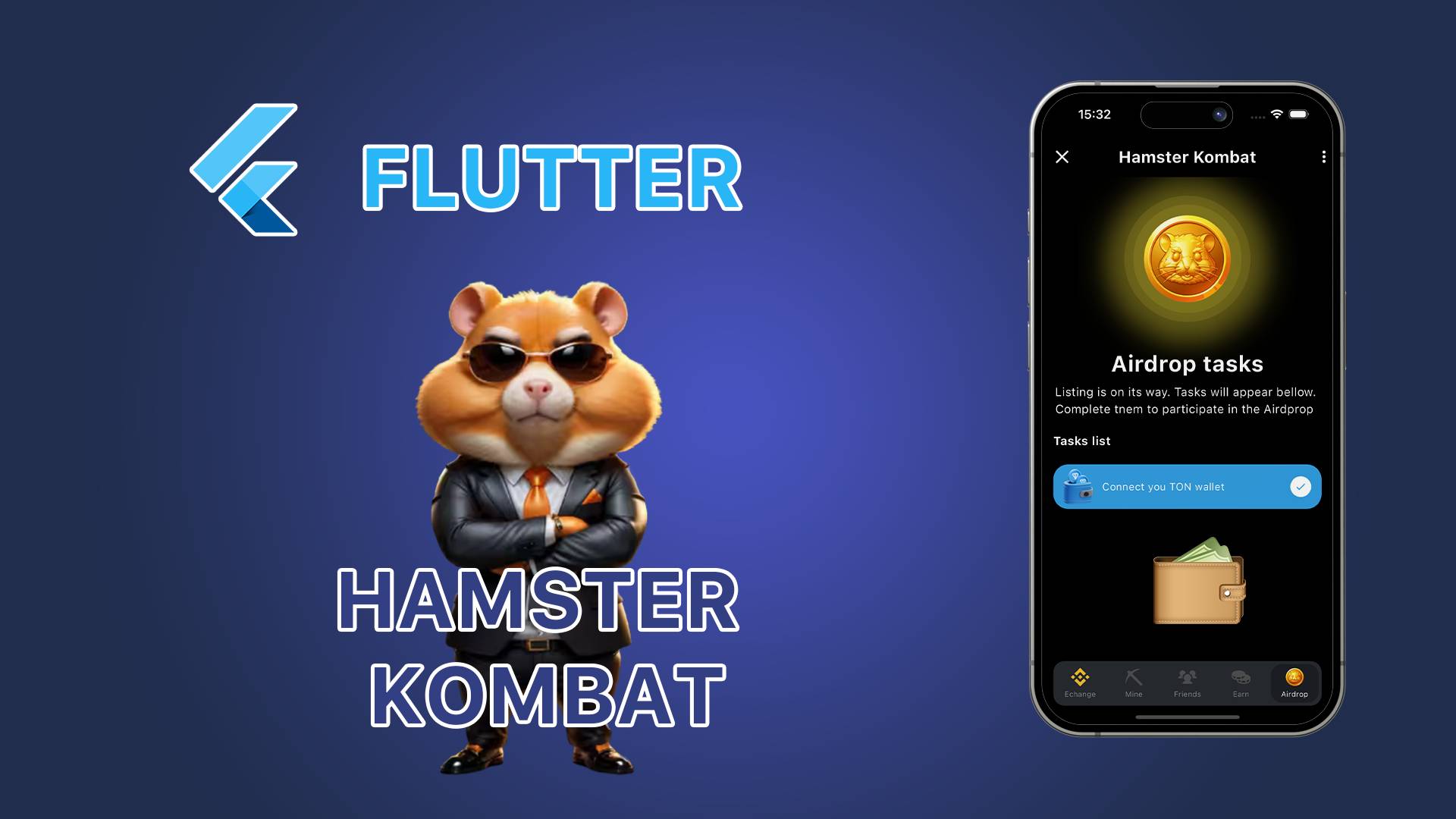 Hamster Kombat. Airdrop Screen. Flutter Application смотреть онлайн