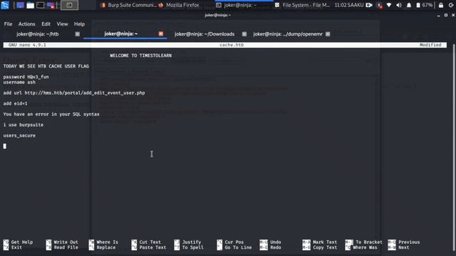 Cache HTB (user flag) -TIMESTOLEARN смотреть онлайн
