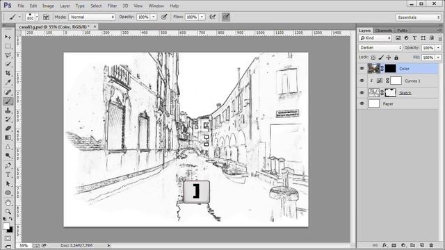 Make a Part Photo Part Sketch Picture in Photoshop смотреть онлайн