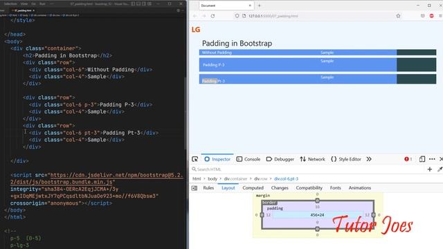 Padding in Bootstrap 5 | Tutor Joe's | Tamil смотреть онлайн