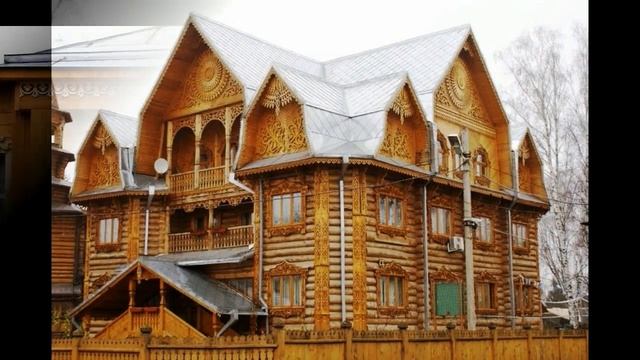 Дома с резьбой. Резные деревенские домики. смотреть онлайн
