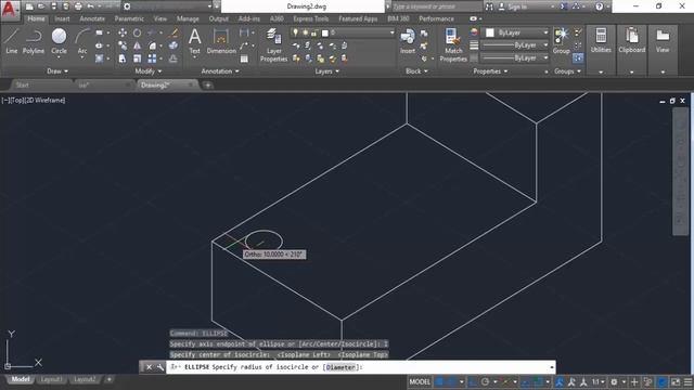 Drawing Your FIrst Isometric Drawing in AUTOCAD including CIRCLES смотреть онлайн