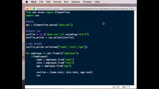 Convert XML to CSV in Python | Python Tutorial смотреть онлайн