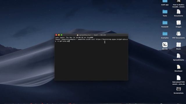 Install pip using command line on a Mac смотреть онлайн