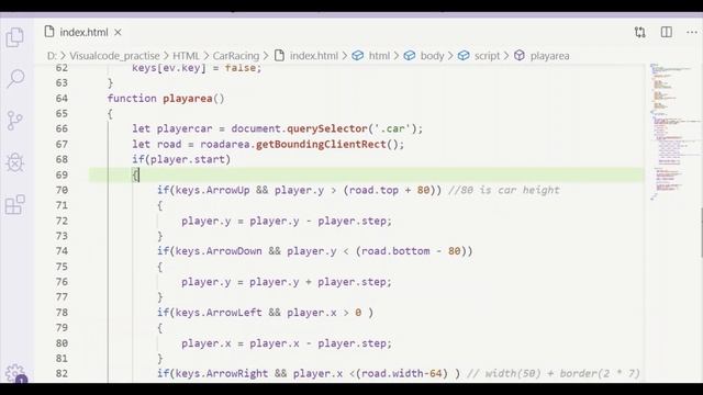 Car racer game with JavaScript in HTML Canvas смотреть онлайн