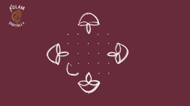 9 to 1 dots vilakku kolam | muggulu | rangoli | kolam digitally | kolam #51 смотреть онлайн