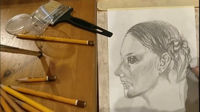 Эльфа карандашом или изящный женский портрет карандашом. смотреть онлайн