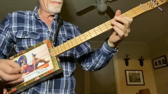 2 string fretted "I'll Follow the Sun" cigar box guitar demo #beatles смотреть онлайн