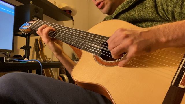 Spanish style improvisation (8 string classical guitar) смотреть онлайн