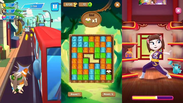 My Talking Tom 2 Vs My Talking Angela 2 Vs Talking Tom Hero Dash | Episode 3487  | Pro Game Play