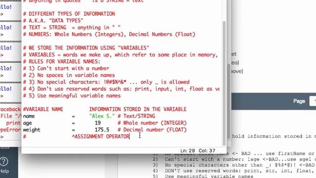 Python Output, Comments, Input, Variables смотреть онлайн