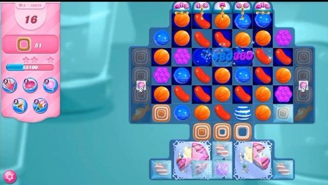 Candy crush saga level 10076 | Special blue tiles jelly fish level | Candy crush saga смотреть онлайн