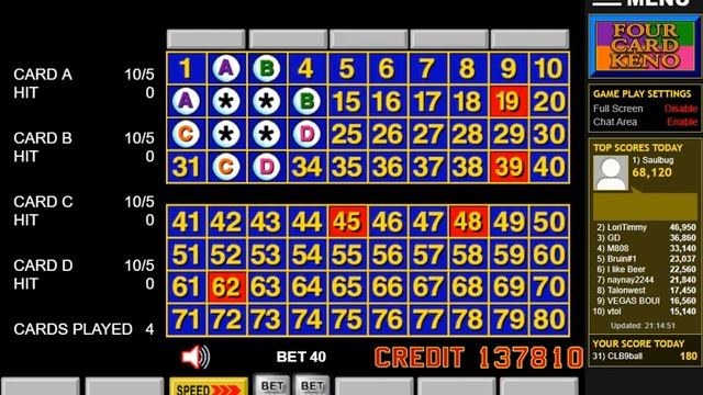 Four Card Keno: 5 Spot "The Phipps Five" 10-27-20 смотреть онлайн