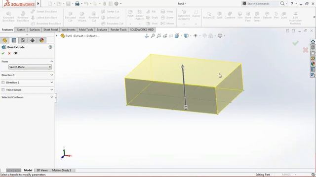 SolidWorks Sheet Metal base flange tab & convert to sheet metal смотреть онлайн