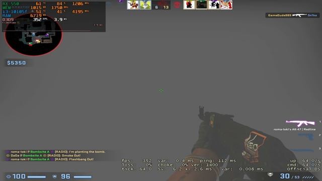 CS:GO : RX 550 2GB + i3-10105f смотреть онлайн