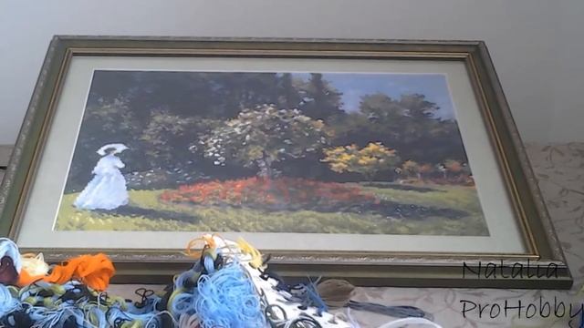 Первая вышивка крестом Риолис Дама в саду. Больше никаких отшивов по картинам художников!!! смотреть онлайн