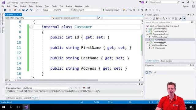 C# Architecture and more with NET Core | S2P7 | Moving Customer Class | Namespace | Access Modifier смотреть онлайн