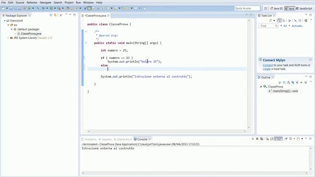 Corso Java 7 - Lezione 3 - Operatori, costrutti condizionali e cicli di ripetizione смотреть онлайн
