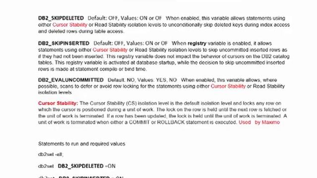 Maximo Setting DB2 variables for Db2 database performance смотреть онлайн
