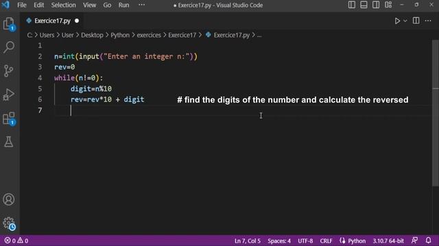Practice Python : Basic Exercises for Beginners # 017 - Reverse a number смотреть онлайн