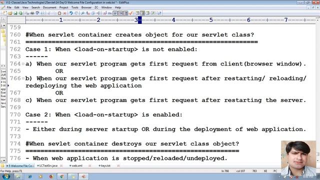 59 When servlet container create object for our servlet class?|Adv Java Servlet Programming Tutoria смотреть онлайн
