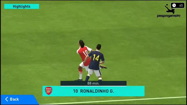 Pro Evolution Soccer | Ronaldinho top goal from midfield | pes 2018 top goals смотреть онлайн