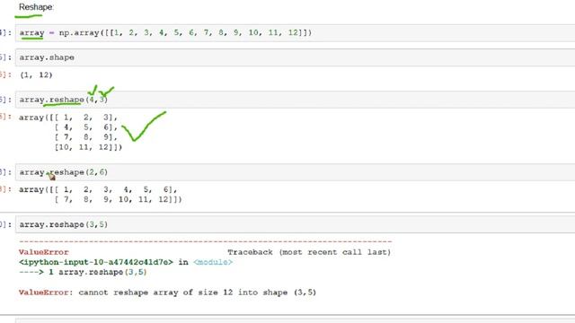 Reshape Numpy ! Python смотреть онлайн