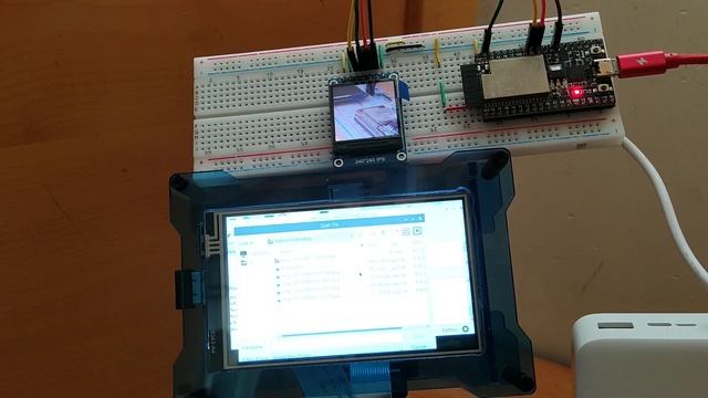 ESP32/MicroPython server + Raspberry Pi/Python client, transmit image via WiFi TCP socket. смотреть онлайн