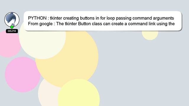 PYTHON : tkinter creating buttons in for loop passing command arguments смотреть онлайн