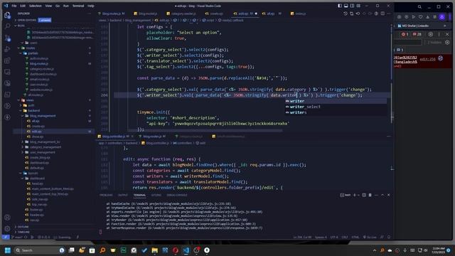 node express develop a blog management app 18 : Blog update show data into form смотреть онлайн
