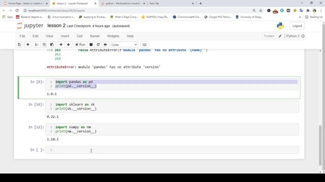How to check python libraries version in jupyter notebook Urdu Lec3. смотреть онлайн