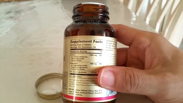 Solgar: Calcium Magnesium With Zinc Supplement