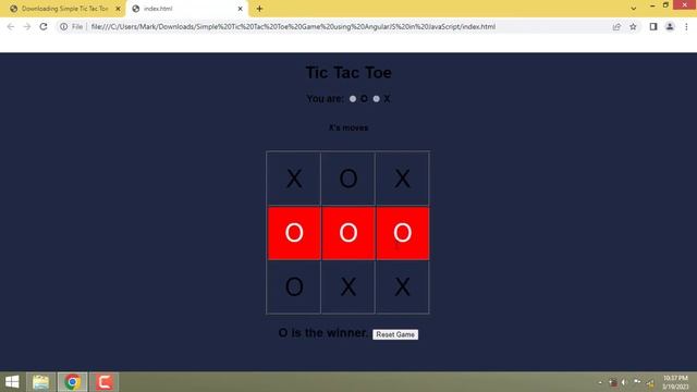 Simple Tic Tac Toe Game using AngularJS in JavaScript смотреть онлайн
