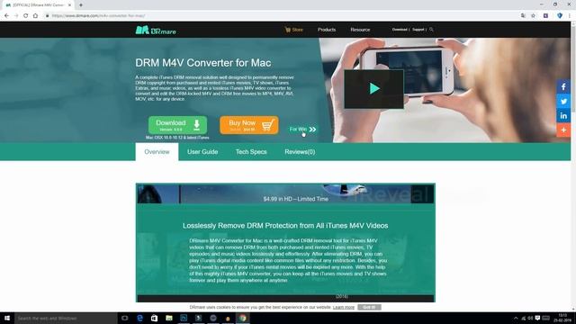 Remove DRM Protection from iTunes Movies with DRmare DRM M4V Converter for Windows смотреть онлайн