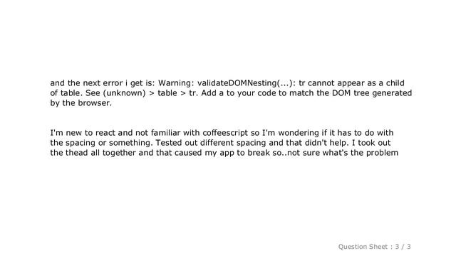 JavaScript : REACT ERROR th cannot appear as a child of thead. See (unknown) thead th смотреть онлайн