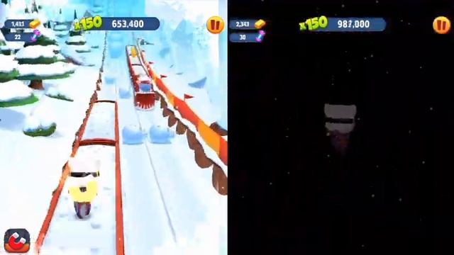 Talking Tom Gold Run Neon Rush - Halloween vs Christmas - Cyber Angela (Gameplay #692) смотреть онлайн